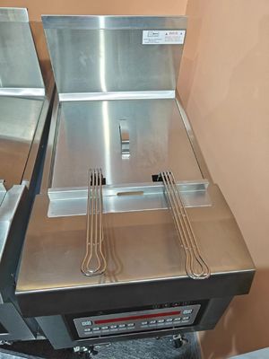 Gasheizung 220V Digitale Computerplatte Ein Topf Zwei Körbe Offene Tieffriture