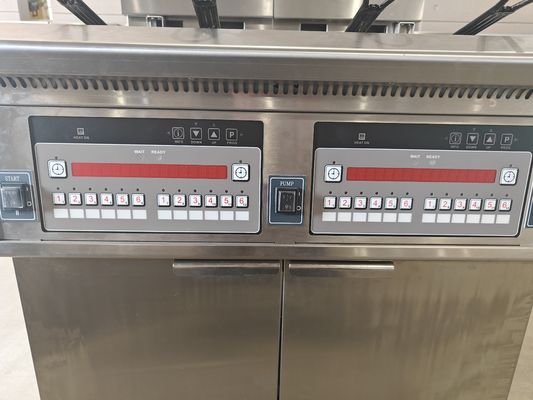 28.6kw Doppeltank Großkapazitäts-Digitalcomputer-Panel Elektrische &amp; Gas-Chips Offene Bratmaschine