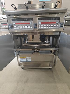 28.6kw Doppeltank Großkapazitäts-Digitalcomputer-Panel Elektrische &amp; Gas-Chips Offene Bratmaschine