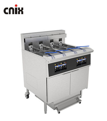 Professionelles Touchscreen-Smart-Panel 4Tank 4Körbe 28KW 304SUS Elektrische Chips Öffnen Sie den Braten