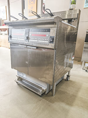 28.6kw Doppeltank Großkapazitäts-Digitalcomputer-Panel Elektrische &amp; Gas-Chips Offene Bratmaschine