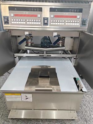 Automatischer Aufzug Elektrische Doppelkrüge 28KW Chips Offener Fritter mit Ölfiltersystem