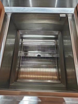Gasheizung 220V Digitale Computerplatte Ein Topf Zwei Körbe Offene Tieffriture