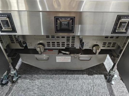220-Volt-Digital-Computer-Panel Zwei Töpfe Vier Körbe Offener Tiefbrater mit Filtration