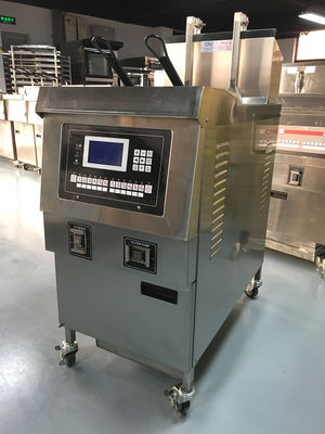 Automatisches Heben und Herunterlegen Ein Topf Zwei Körbe Gasheizung Chips Offener Tiefbrater