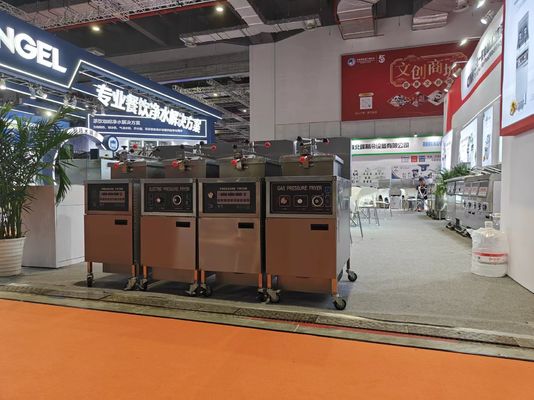 Berechnen Sie die Gasheizung 4HD Brust-Frittiermaschine Hühnchen-Druck-Frittier