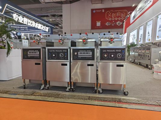 Berechnen Sie die Gasheizung 4HD Brust-Frittiermaschine Hühnchen-Druck-Frittier