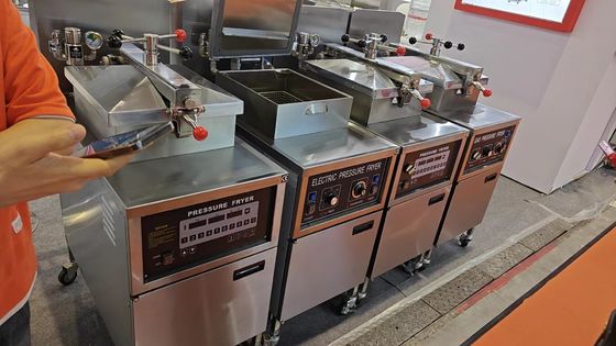 Berechnen Sie die Gasheizung 4HD Brust-Frittiermaschine Hühnchen-Druck-Frittier