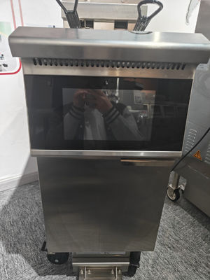Ein Topf Zwei Körbe Smart Touchscreen Panel 14KW 380V Elektrische offene Tiefbrenner
