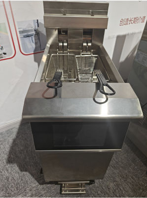 Ein Topf Zwei Körbe Smart Touchscreen Panel 14KW 380V Elektrische offene Tiefbrenner