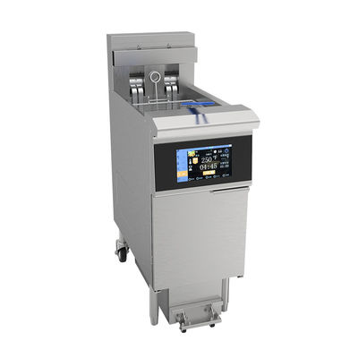 Ein Topf Zwei Körbe Smart Touchscreen Panel 14KW 380V Elektrische offene Tiefbrenner