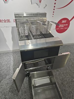 Elektrische Zwei Töpfe 3 Körbe Touchscreen-Panel mit Ölfilter-System Fritter