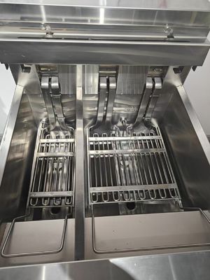 Elektrische Zwei Töpfe 3 Körbe Touchscreen-Panel mit Ölfilter-System Fritter