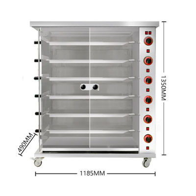 Elektro- und Gas-Hühnchenbrenner Rotisserie-Grillmaschine