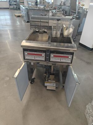 380V 28kw Doppeltank Vier Körbe Digitale Platte Elektrische &amp; Gas-Chips Offene Bratmaschine 15L*2