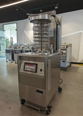 6HD Elektro 12KW 380V 28L 6 Bratflasche Große Produktivität Runde Auto Lift Brötcher Huhn Druckbrötcher