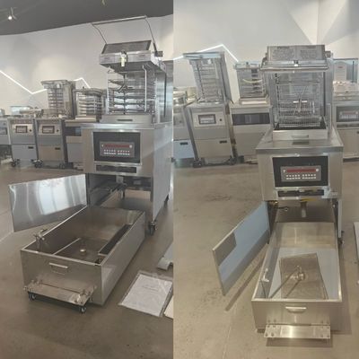 8HD Gas 220V 55L 5 Frittierfach Hochproduktivität Brötchen Huhn Druckfrittier