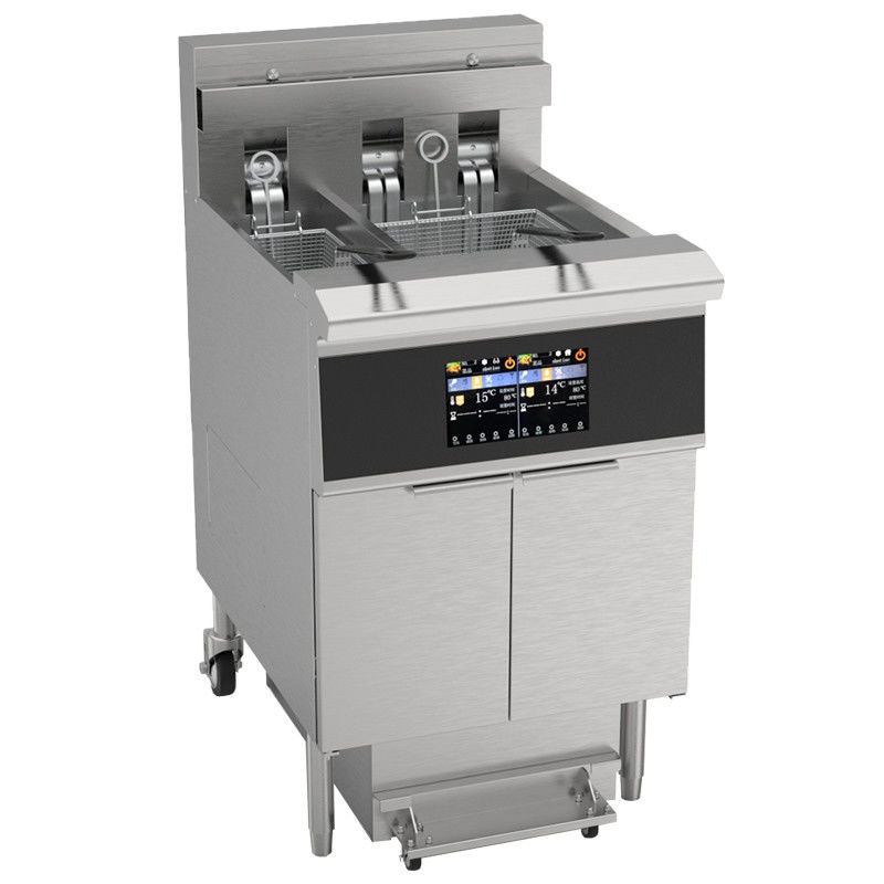 Elektrische Zwei Töpfe 3 Körbe Touchscreen-Panel mit Ölfilter-System Fritter